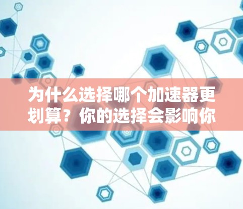 为什么选择哪个加速器更划算?你的选择会影响你的网络体验 为什么选择哪个加速器更划算?你的选择会影响你的网络体验