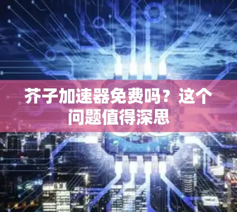 芥子加速器免费吗?这个问题值得深思 芥子加速器免费吗?这个问题值得深思