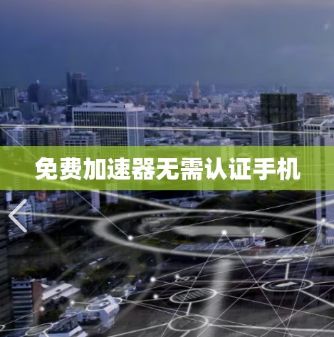 免费加速器无需认证手机 免费加速器无需认证手机