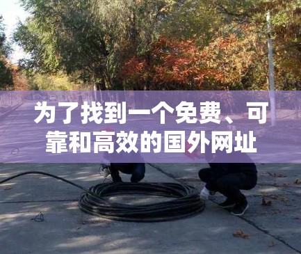 为了找到一个免费、可靠和高效的国外网址加速器,以下是一些步骤和建议 为了找到一个免费、可靠和高效的国外网址加速器,以下是一些步骤和建议