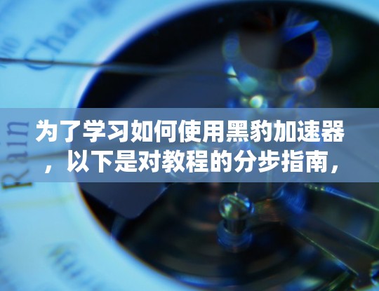 为了学习如何使用黑豹加速器,以下是对教程的分步指南,帮助你系统地掌握该工具 为了学习如何使用黑豹加速器,以下是对教程的分步指南,帮助你系统地掌握该工具