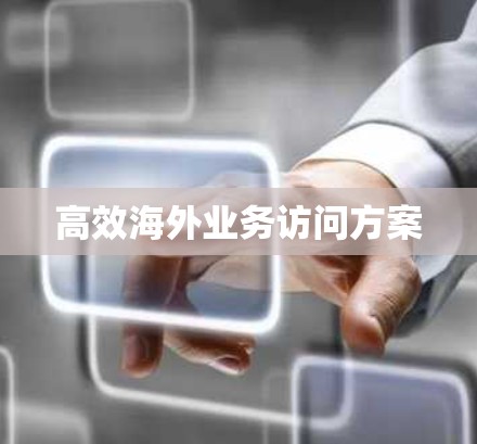 高效海外业务访问方案 高效海外业务访问方案