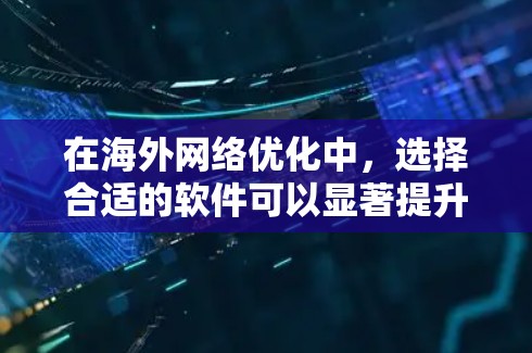 在海外网络优化中,选择合适的软件可以显著提升用户体验,减少延迟,并节省时间。以下是一些推荐的海外网络优化软件,根据不同的需求和预算进行推荐 在海外网络优化中,选择合适的软件可以显著提升用户体验,减少延迟,并节省时间。以下是一些推荐的海外网络优化软件,根据不同的需求和预算进行推荐