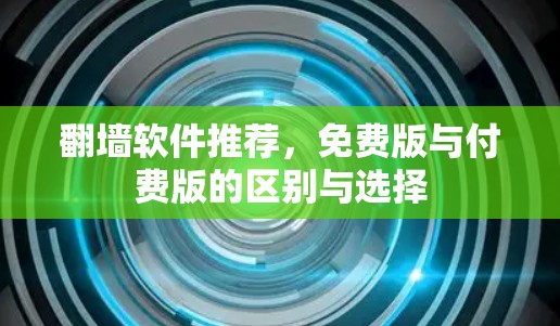 翻墙软件推荐,免费版与付费版的区别与选择 翻墙软件推荐,免费版与付费版的区别与选择