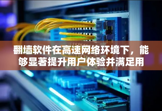 翻墙软件在高速网络环境下，能够显著提升用户体验并满足用户需求。以下是对翻墙软件高速线路体验及功能的详细分析